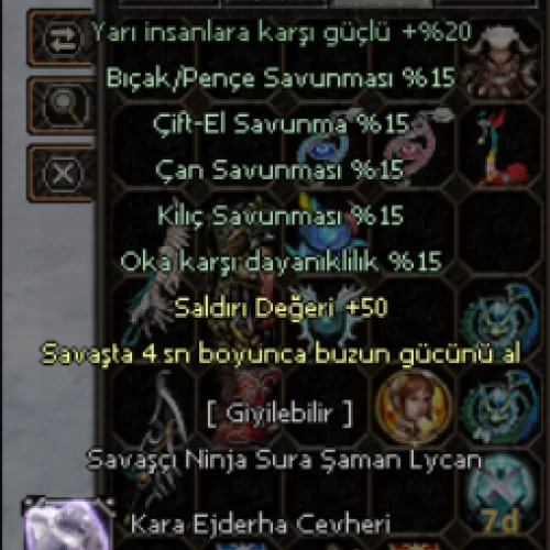  KARA EJDERHA KOLYE 5-5 FULL ORAN 50STR